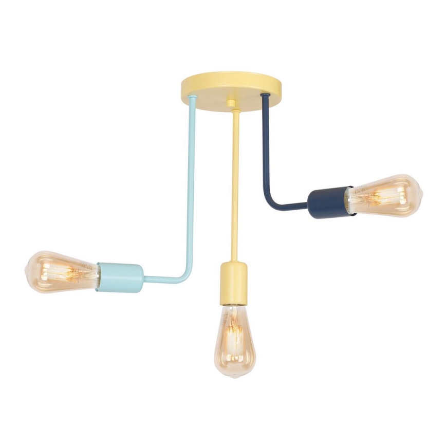 Lámpara de techo infantil CANDELA 3xE27/60W/230V