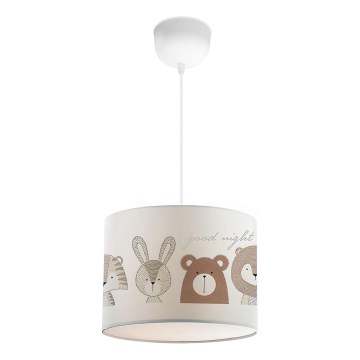 Lámpara de techo infantil CANDY 1xE27/40W/230V blanca/marrón
