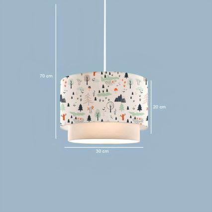 Lámpara de techo infantil CANDY 1xE27/40W/230V blanca/multicolor