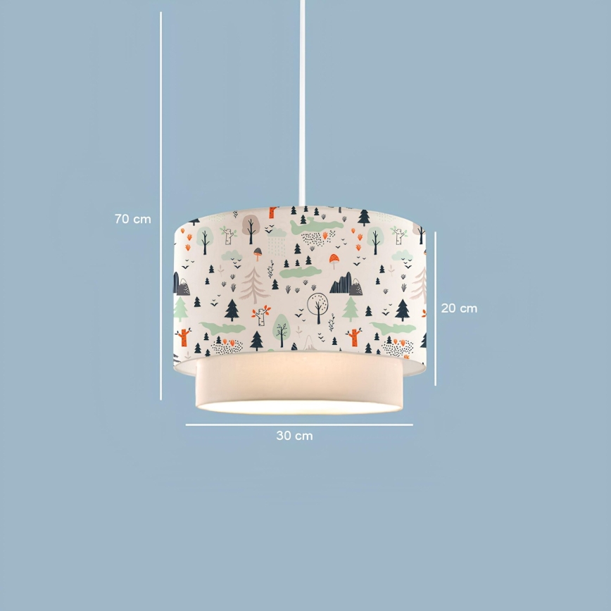 Lámpara de techo infantil CANDY 1xE27/40W/230V blanca/multicolor