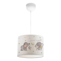 Lámpara de techo infantil CANDY 1xE27/40W/230V blanco/beige
