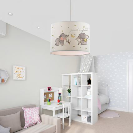 Lámpara de techo infantil CANDY 1xE27/40W/230V blanco/beige