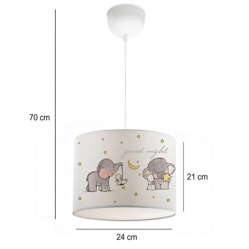 Lámpara de techo infantil CANDY 1xE27/40W/230V blanco/beige