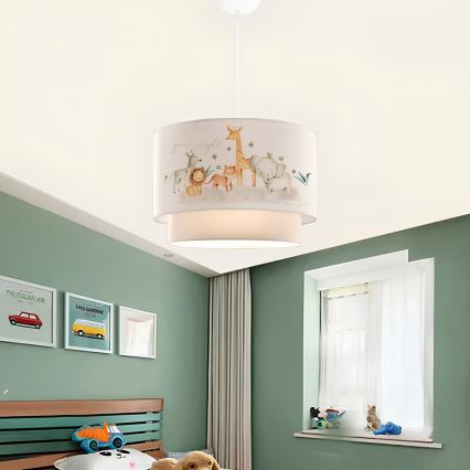 Lámpara de techo infantil CANDY 1xE27/40W/230V blanco/marrón