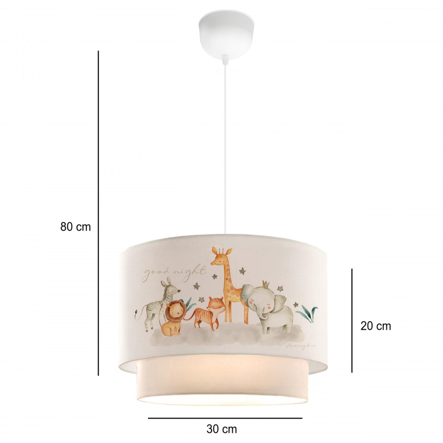 Lámpara de techo infantil CANDY 1xE27/40W/230V blanco/marrón