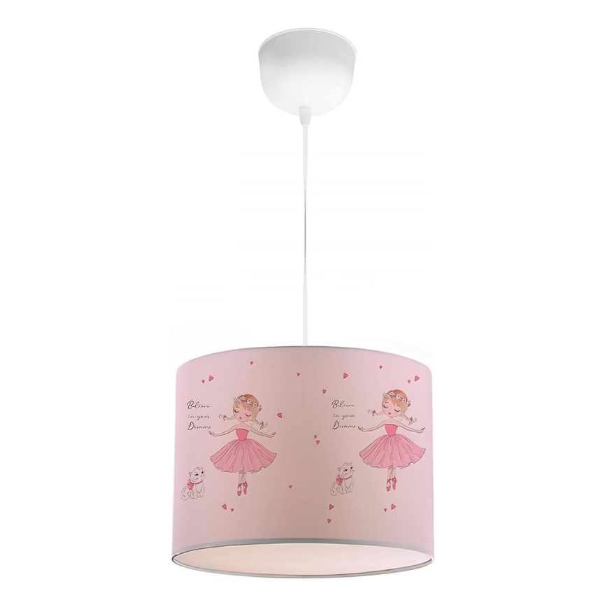 Lámpara de techo infantil CANDY 1xE27/40W/230V rosa