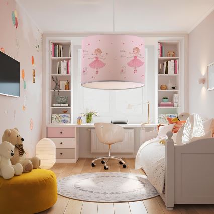 Lámpara de techo infantil CANDY 1xE27/40W/230V rosa