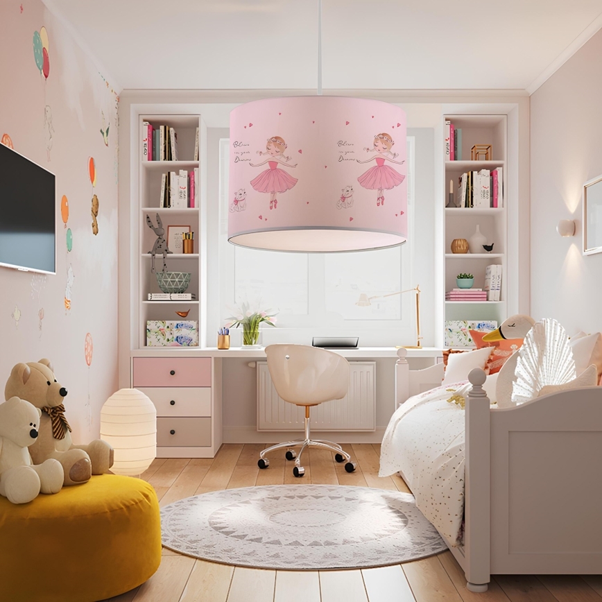 Lámpara de techo infantil CANDY 1xE27/40W/230V rosa
