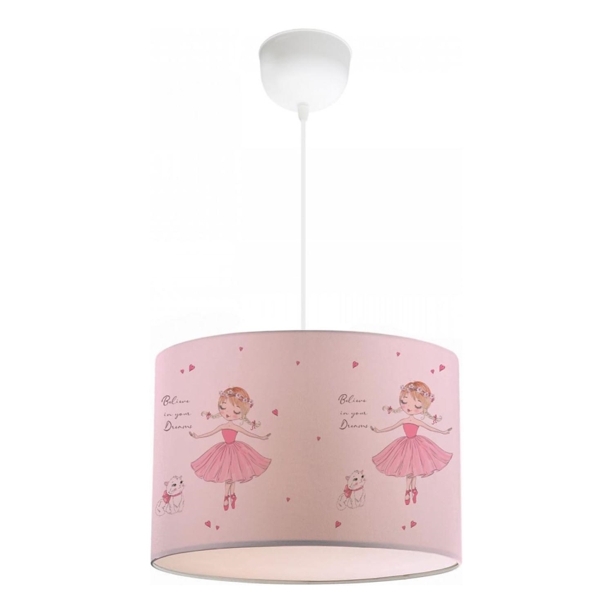 Lámpara de techo infantil CANDY 1xE27/40W/230V rosa