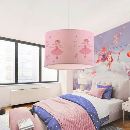 Lámpara de techo infantil CANDY 1xE27/40W/230V rosa