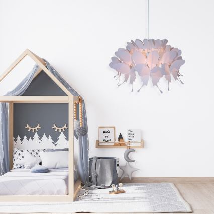 Lámpara de techo infantil FARFALLA 1xE27/60W/230V rosa