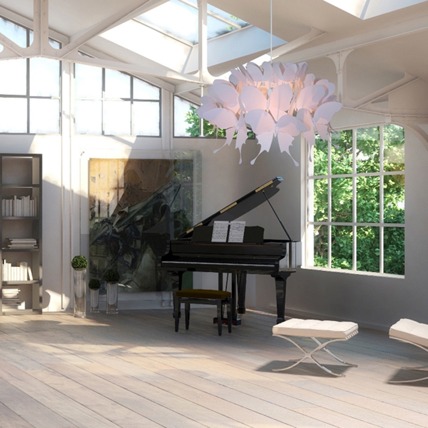 Lámpara de techo infantil FARFALLA 1xE27/60W/230V rosa