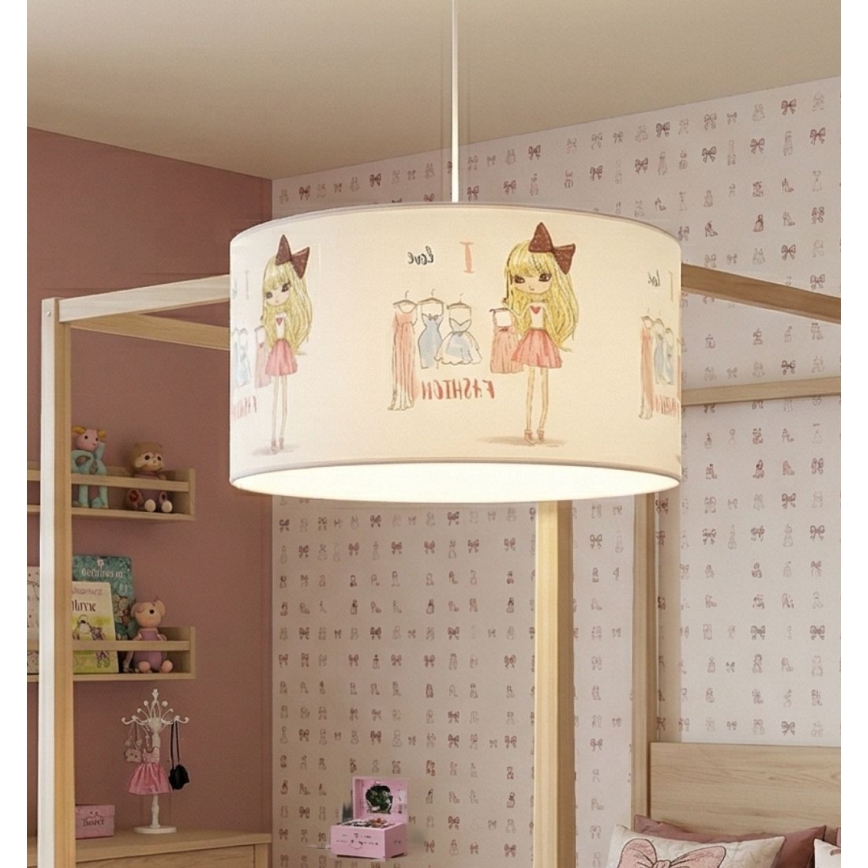 Lámpara de techo infantil GIRLS VIBES 1xE27/60W/230V, diámetro 40 cm Me encanta la moda