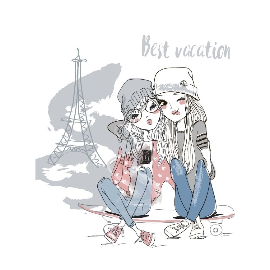 Lámpara de techo infantil GIRLS VIBES 1xE27/60W/230V diámetro 40 cm Paris