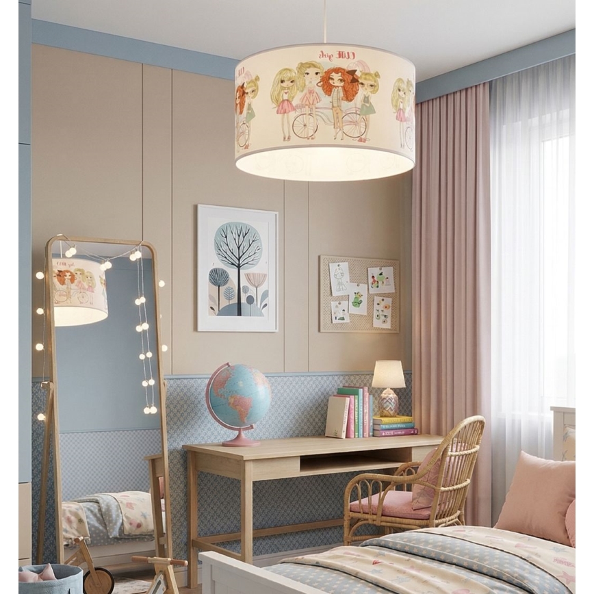 Lámpara de techo infantil GIRLS VIBES 1xE27/60W/230V Ø 40 cm para niñas