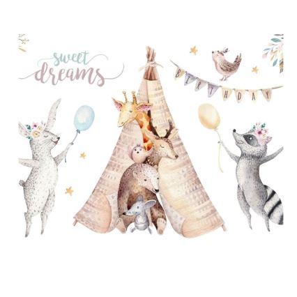 Lámpara de techo infantil KIDS ROOM 1xE27/60W/230V Ø 40 cm con motivos de animales