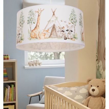 Lámpara de techo infantil KIDS ROOM 1xE27/60W/230V, Ø 40 cm, con motivos de animales