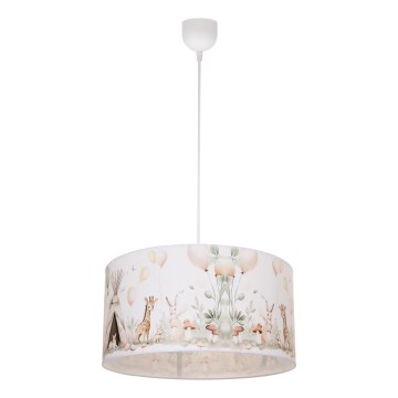 Lámpara de techo infantil KIDS ROOM 1xE27/60W/230V Ø 40 cm, con motivos de animales