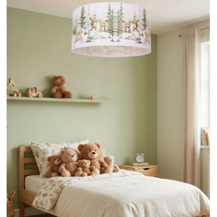 Lámpara de techo infantil KIDS ROOM 1xE27/60W/230V Ø 40 cm, con motivos de animales