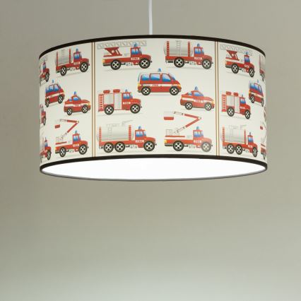Lámpara de techo infantil KIDS ROOM 1xE27/60W/230V Ø 40 cm, diseño de bomberos
