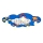 Lámpara de techo infantil LUCCA 5xE27/24W/230V azul