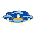 Lámpara de techo infantil LUCCA 5xE27/24W/230V azul