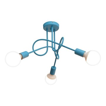 Lámpara de techo infantil OXFORD 3xE27/15W/230V azul