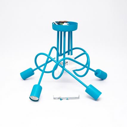 Lámpara de techo infantil OXFORD 5xE27/15W/230V azul