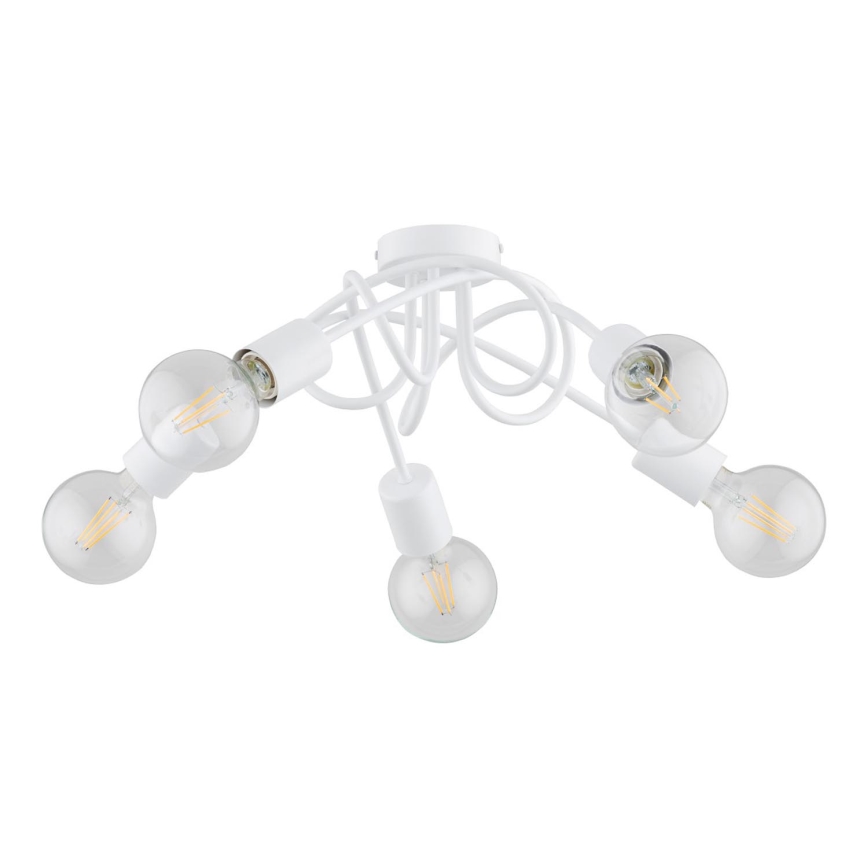 Lámpara de techo INTER 5xE27/15W/230V blanco