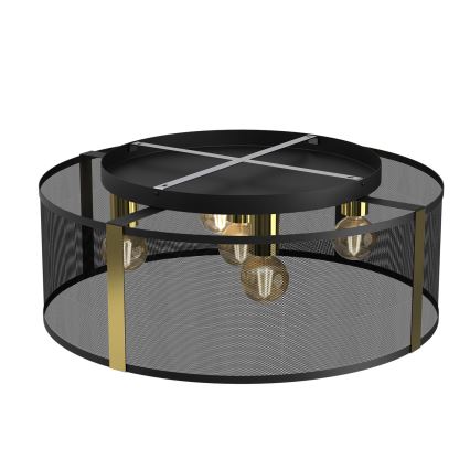 Lámpara de techo KAGA 5xE27/60W/230V negro/dorado