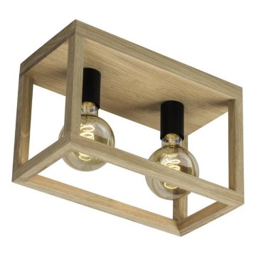 Lámpara de techo KAGO 2xE27/60W/230V roble mate