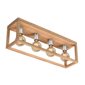 Lámpara de techo KAGO 4xE27/60W/230V roble mate