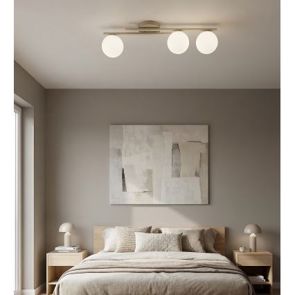 Lámpara de techo KAIRO 3xE14/10W/230V beige