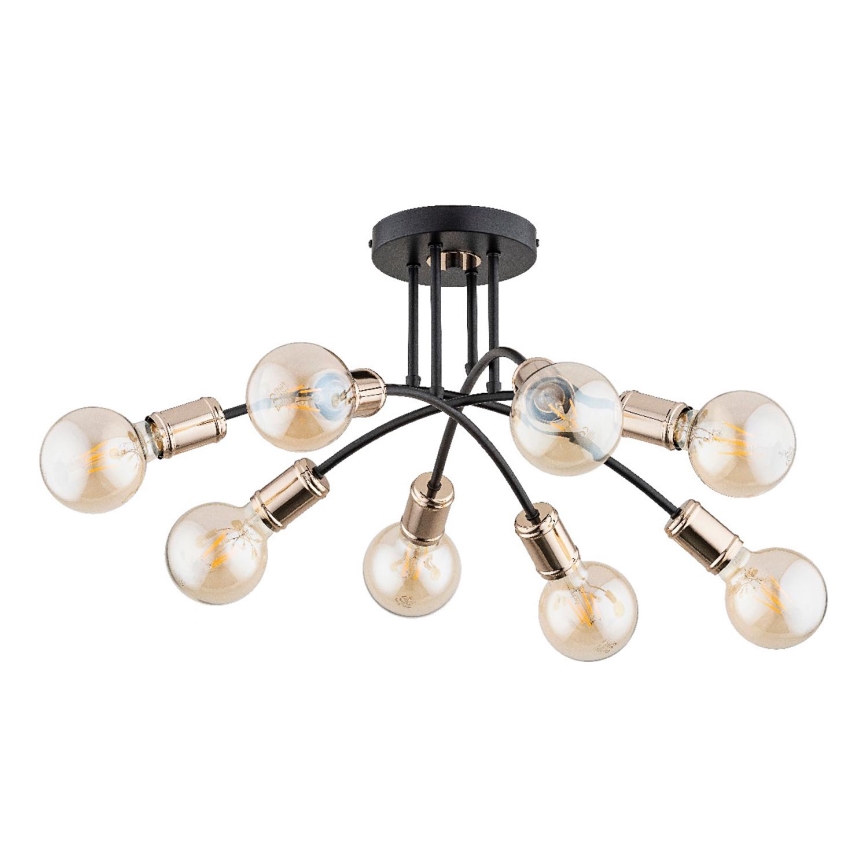 Lámpara de techo LANTI 8xE27/15W/230V dorado/negro