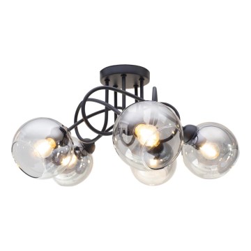 Lámpara de techo LATIL 5xE27/60W/230V negro