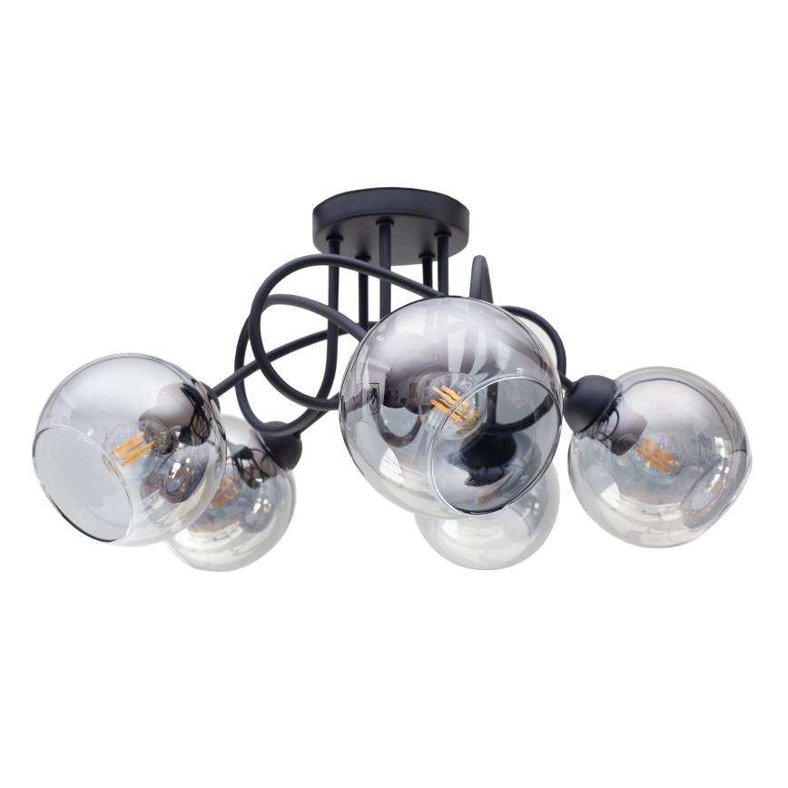 Lámpara de techo LATIL 5xE27/60W/230V negro