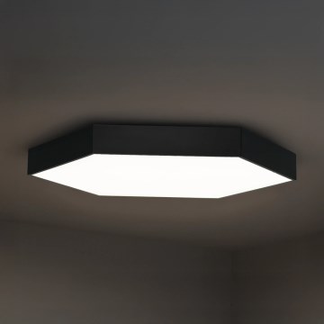 Lámpara de techo LED 135 W 230 V 3000/4000/6500 K, diámetro 80 cm, negra