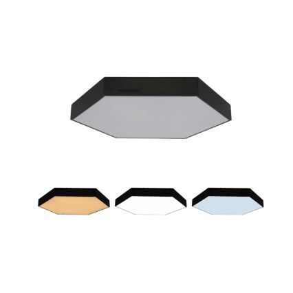 Lámpara de techo LED 135 W 230 V 3000/4000/6500 K, diámetro 80 cm, negra