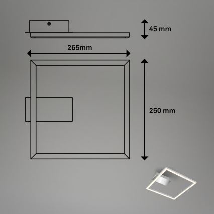 Lámpara de techo LED/14W/230V cromo mate
