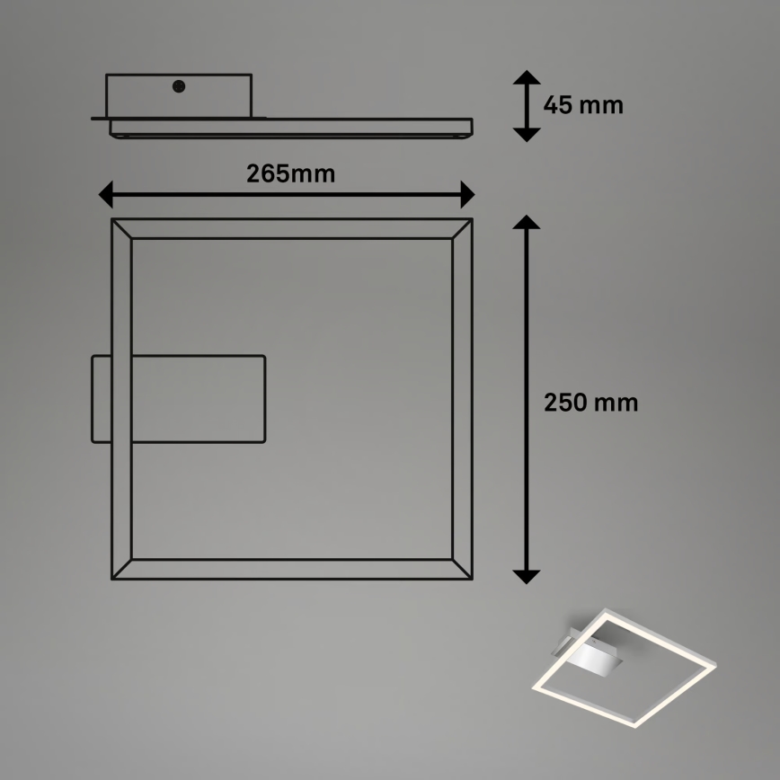 Lámpara de techo LED/14W/230V cromo mate