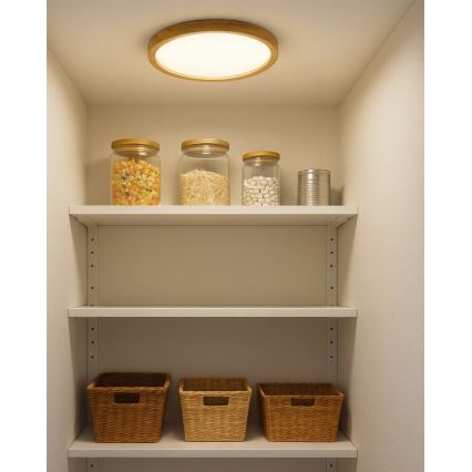 Lámpara de techo LED, 18W/230V, 3000/4000/6500K, diámetro 23 cm, beige