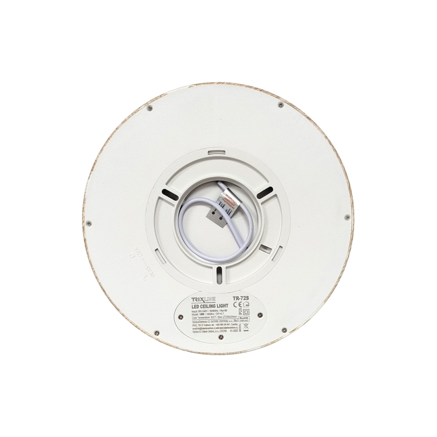 Lámpara de techo LED, 18W/230V, 3000/4000/6500K, diámetro 23 cm, beige