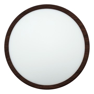 Lámpara de techo LED/24W/230V 3000/4000/6500K Ø 30 cm marrón