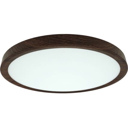 Lámpara de techo LED/24W/230V 3000/4000/6500K Ø 30 cm marrón