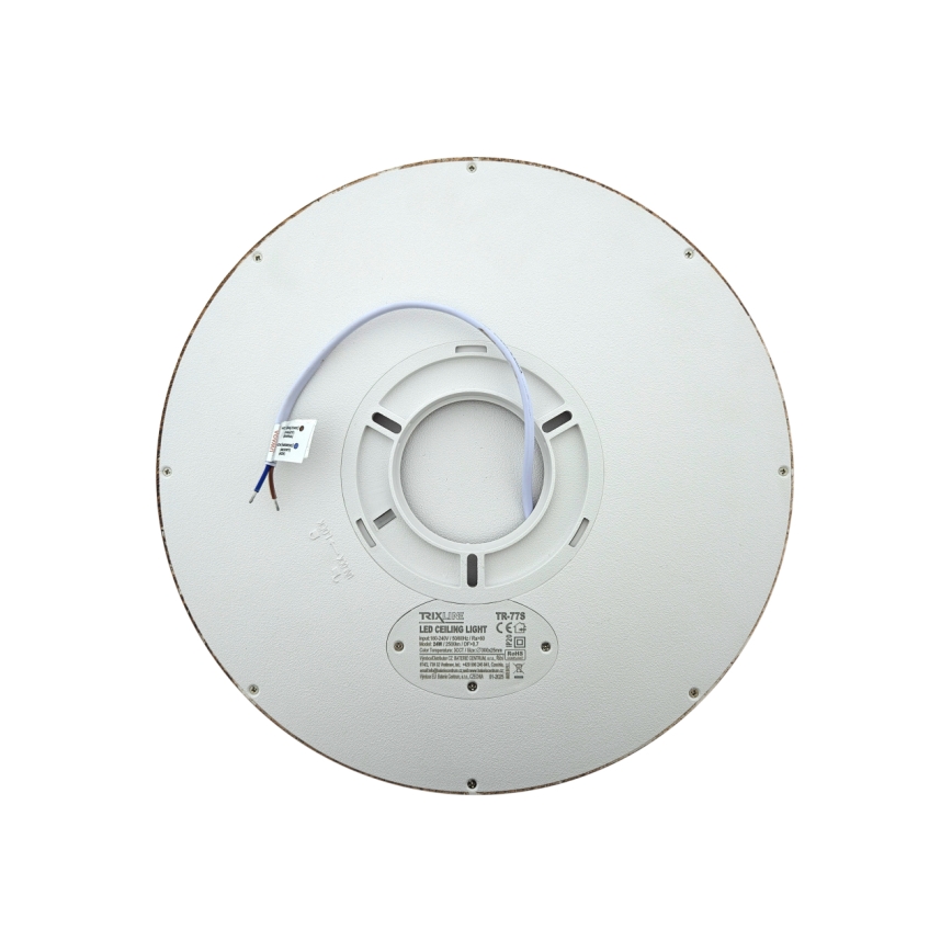 Lámpara de techo LED/24W/230V 3000/4000/6500K Ø 30 cm marrón