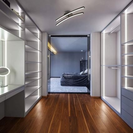 Lámpara de techo LED 2xLED/6W/230V 3000K negra