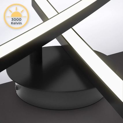 Lámpara de techo LED 2xLED/6W/230V 3000K negra