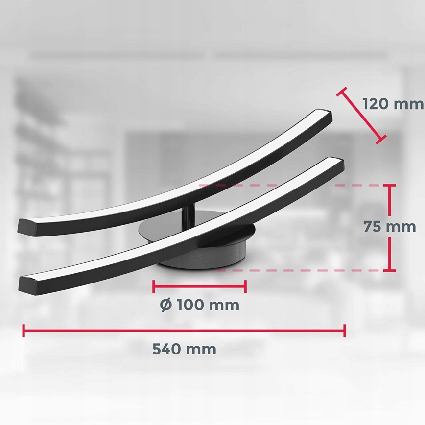 Lámpara de techo LED 2xLED/6W/230V 3000K negra