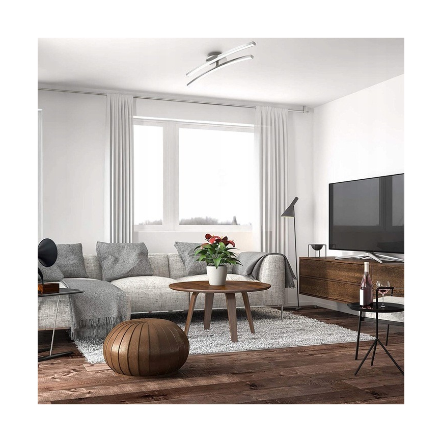 Lámpara de techo LED 2xLED/6W/230V cromo brillante