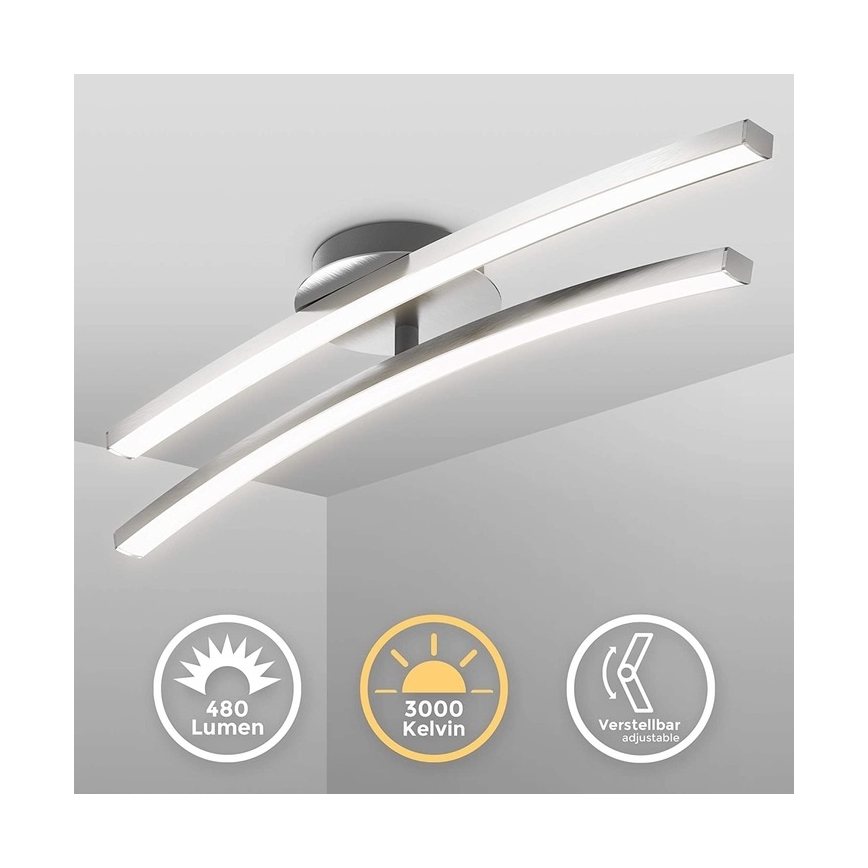 Lámpara de techo LED 2xLED/6W/230V cromo brillante